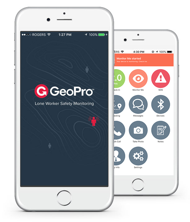 GeoPro Mobile App for Smartphones with Alert Button